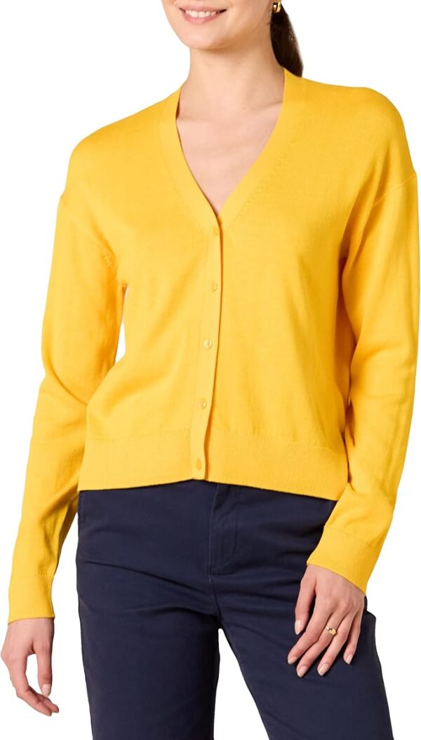 Amazon Essentials Women's V-Neck Lightweight Cropped Relaxed-Fit Cardigan Sweater - Image 2