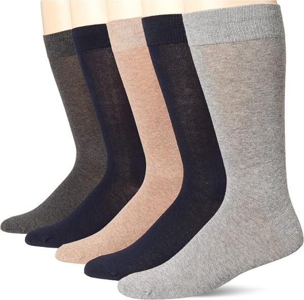 Amazon Essentials Men's Dress Socks, 5 Pairs