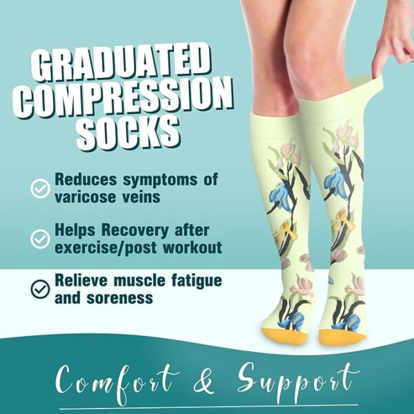 COOLOVER Compression Socks for Women and Men - Best for Circulation, Running, Athletic, Recover, Nurse, Travel - Image 2