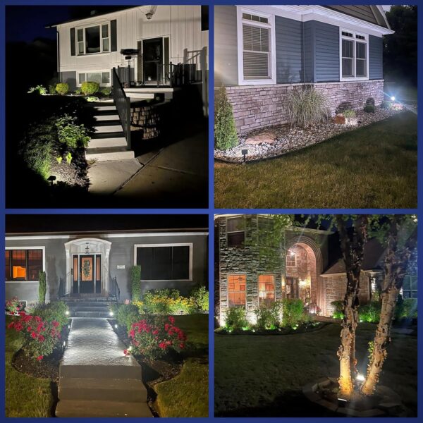 NYMPHY Solar Lights Outdoor Waterproof IP68, 56 LED 3 Lighting Modes Solar Powered Garden Yard Spot Solar Lights for Outside Landscape- 4 Pack (Cool White) - Image 3